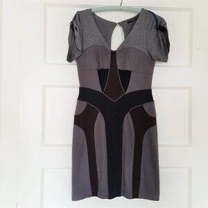 Modcloth Colorblock Seamed Keyhole Back Dress